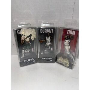 FiGPiN NBA Lot Giannis Antetokounmpo Kevin Durant Zion Williamson Enamel Pins